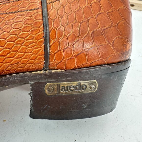 Laredo Men Size 10D 91490 Brown Two Color Leather Rodeo Cowboy Western Boot - Picture 11 of 14